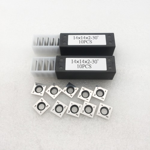 14x14x2mm Tungsten Carbide Reversible Blades for Wood Jointer Helical Spiral Cutterhead