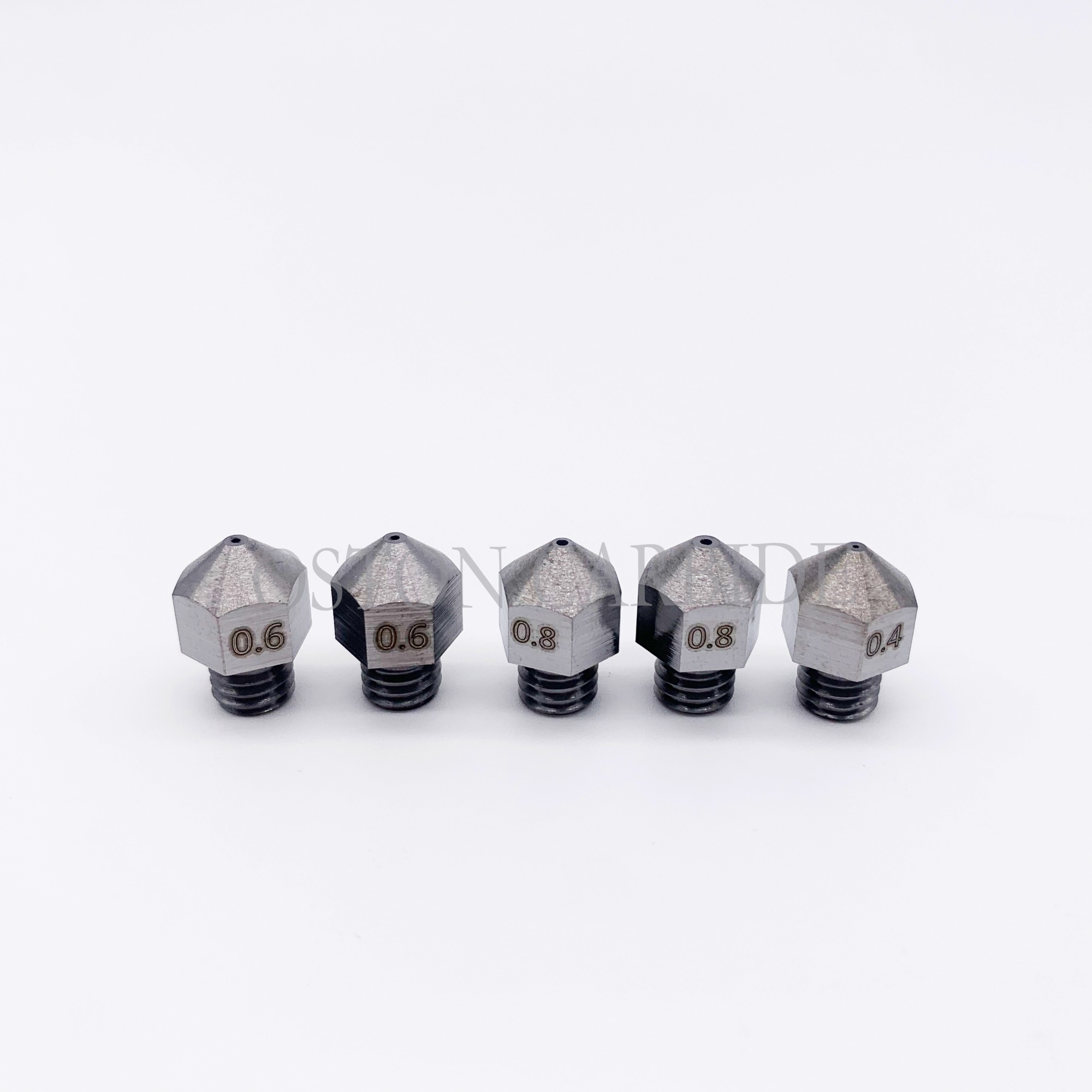 Cemented Carbide spraying nozzles MK8 Tungsten Alloy 3D Printer Nozzle Orifice 0.4/0.6/0.8mm