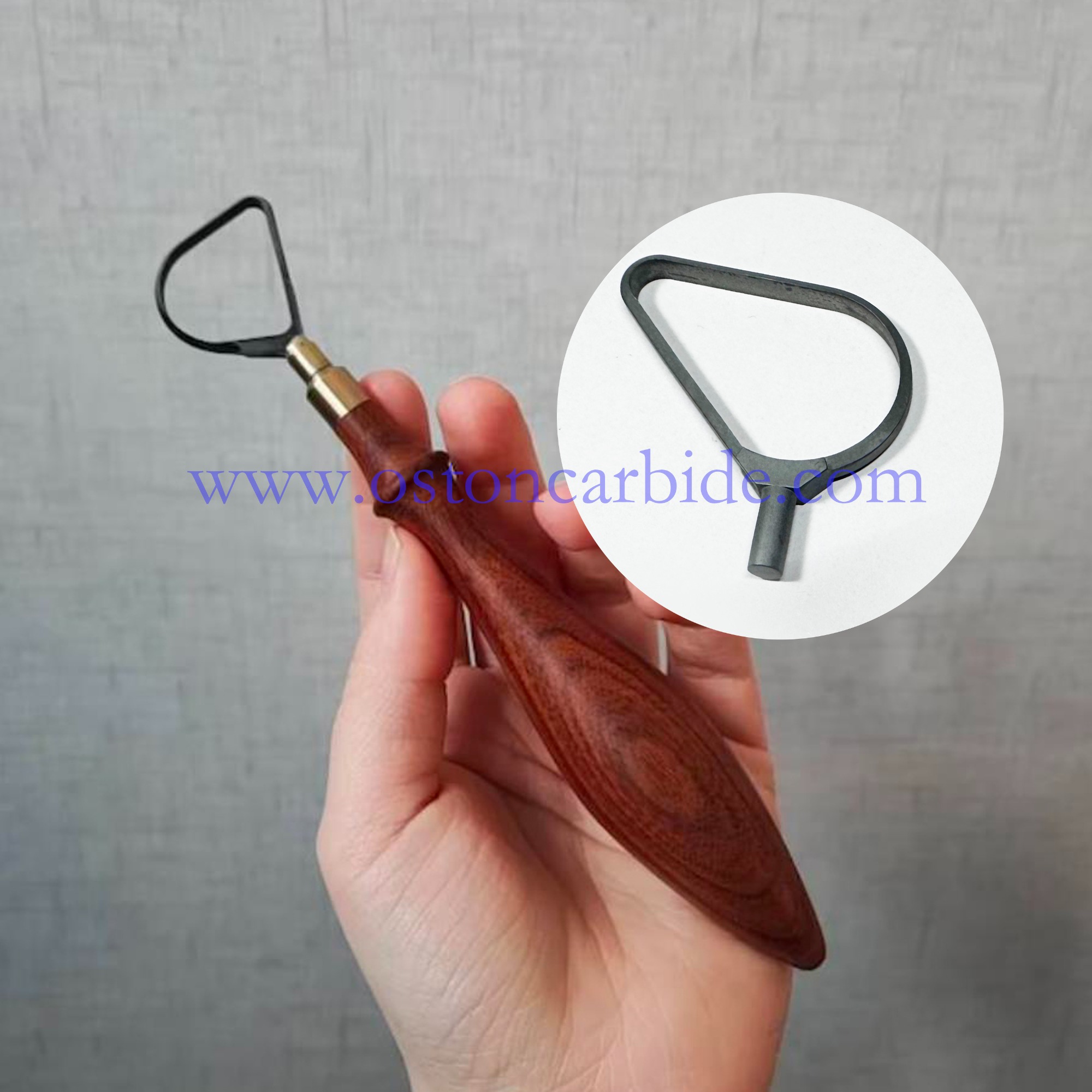 Pear Shaped Tungsten Carbide Looping Tool, The Hardest Pottery Trimming Tool