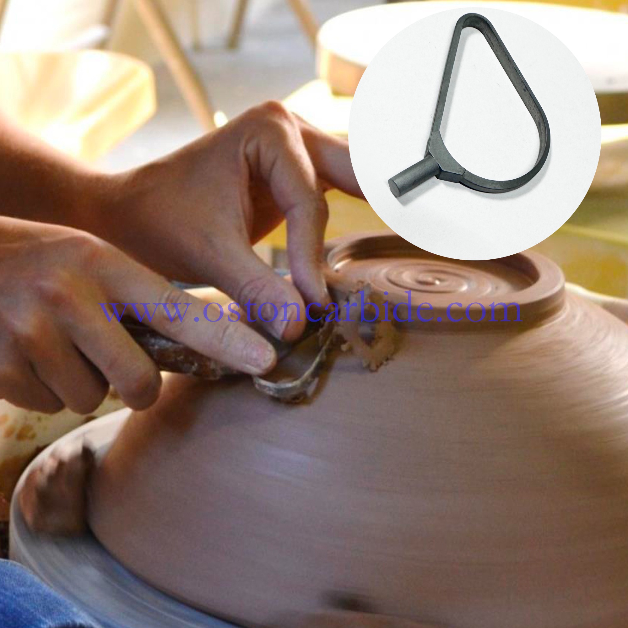 Pear Shaped Tungsten Carbide Looping Tool, The Hardest Pottery Trimming Tool,Tungsten Carbide Pottery Scraper