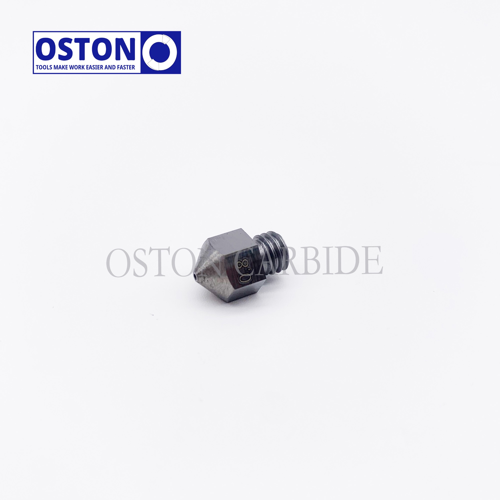 Tungsten 3D Printer MK8 Extruder Nozzle, 0.4/0.6/0.8mm Orifice Diameter