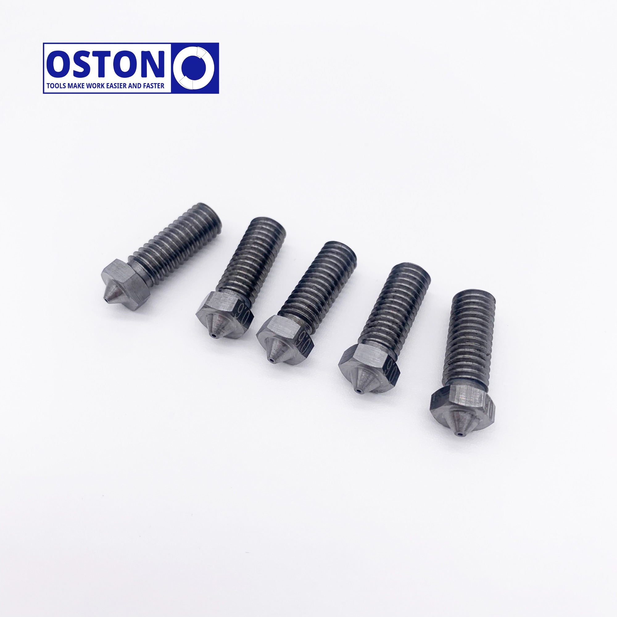 0.3/0.4/0.5/0.6/0.8/1.0mm Hard Alloy M6/Volcano High Output carbide Nozzle for 3 Dimensional Printer