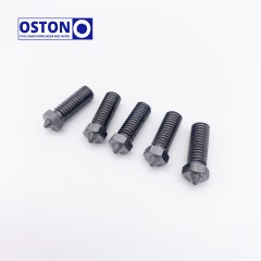 0.3/0.4/0.5/0.6/0.8/1.0mm Hard Alloy M6/Volcano High Output carbide Nozzle for 3 Dimensional Printer