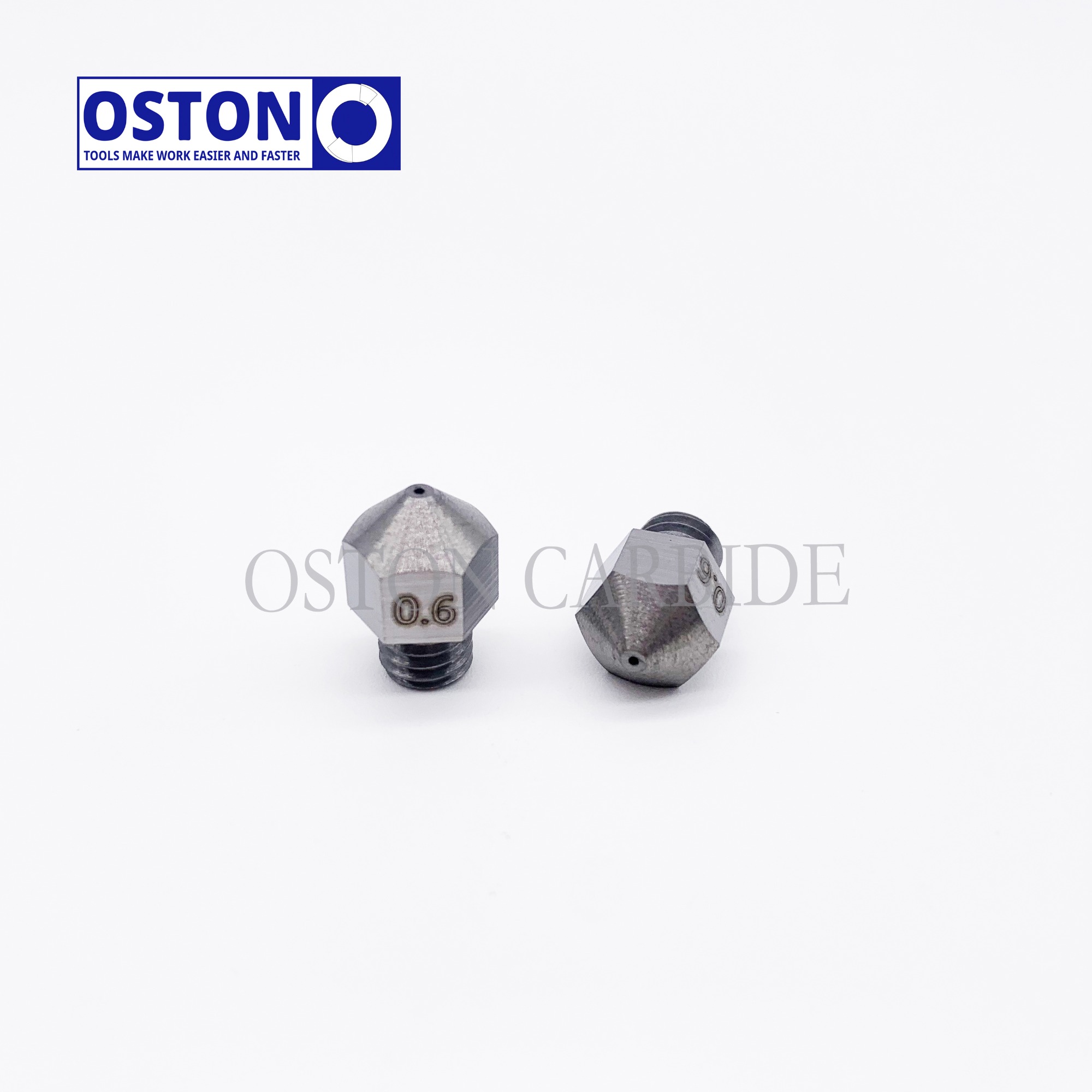Tungsten 3D Printer MK8 Extruder Nozzle, 0.4/0.6/0.8mm Orifice Diameter