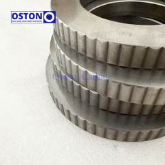 G20/G30 Grade D128*d84*15mm Tungsten Carbide Wire Transport Rolls With Teeth