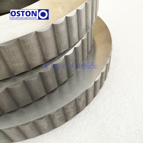 G20/G30 Grade D128*d84*15mm Tungsten Carbide Wire Transport Rolls With Teeth
