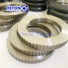 G20/G30 Grade D128*d84*15mm Tungsten Carbide Wire Transport Rolls With Teeth