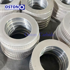 G20/G30 Grade D128*d84*15mm Tungsten Carbide Wire Transport Rolls With Teeth