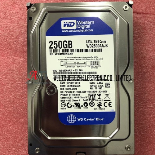 Western Digital Blue WD2500AAJS 250GB 7200 RPM 8MB Cache SATA 3.0Gb/s 3.5" Internal Hard Drive