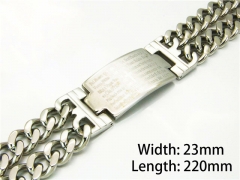 HY Wholesale Steel Color Bracelets of Stainless Steel 316L-HY08B0151