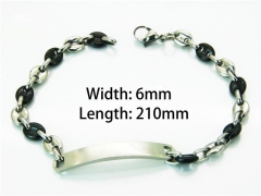 Black Bracelets of Stainless Steel 316L-HY08B0215