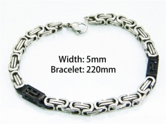 HY Wholesale Black Bracelets of Stainless Steel 316L-HY08B0303