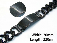 HY Wholesale Black Bracelets of Stainless Steel 316L-HY08B0160