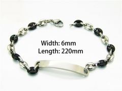 HY Wholesale Black Bracelets of Stainless Steel 316L-HY08B0122