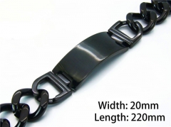 HY Wholesale Black Bracelets of Stainless Steel 316L-HY08B0156