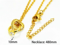 HY Wholesale Popular Crystal Zircon Necklaces (Love Style)-HY54N0134OC
