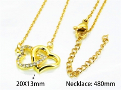 HY Wholesale Popular Crystal Zircon Necklaces (Love Style)-HY54N0120ML