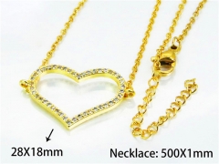 HY Wholesale Popular Crystal Zircon Necklaces (Love Style)-HY54N0077NS