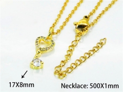 HY Wholesale Popular Crystal Zircon Necklaces (Love Style)-HY54N0097LL