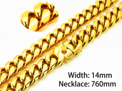 Gold Necklaces of Stainless Steel 316L-HY18N0135NHS-