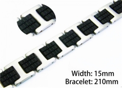 Black Bracelets of Stainless Steel 316L-HY10B0520