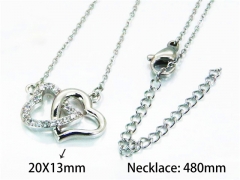 HY Wholesale Popular Crystal Zircon Necklaces (Love Style)-HY54N0119MF