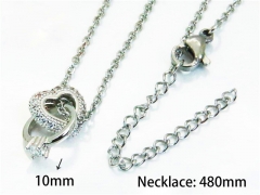 HY Wholesale Popular Crystal Zircon Necklaces (Love Style)-HY54N0133NL