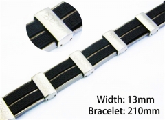 Black Bracelets of Stainless Steel 316L-HY10B0521
