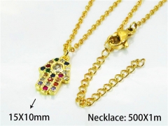 HY Wholesale Popular Crystal Zircon Necklaces (Other Style)-HY54N0093MW