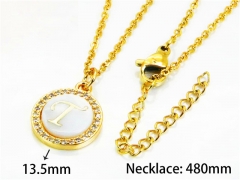 HY Stainless Steel 316L Necklaces (Letter Style)-HY54N0192MLT