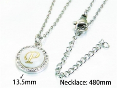 HY Stainless Steel 316L Necklaces (Letter Style)-HY54N0162MW