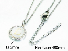 HY Stainless Steel 316L Necklaces (Letter Style)-HY54N0158MG