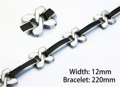 Black Bracelets of Stainless Steel 316L-HY10B0529