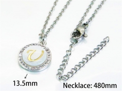 HY Stainless Steel 316L Necklaces (Letter Style)-HY54N0167MR