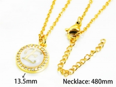 HY Stainless Steel 316L Necklaces (Letter Style)-HY54N0177MLS