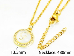 HY Stainless Steel 316L Necklaces (Letter Style)-HY54N0179MLV