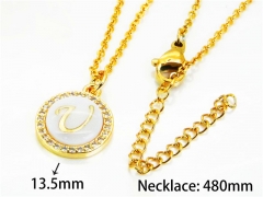 HY Stainless Steel 316L Necklaces (Letter Style)-HY54N0193MLA