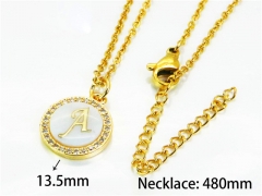 HY Stainless Steel 316L Necklaces (Letter Style)-HY54N0173ML