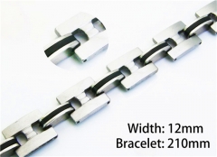 Black Bracelets of Stainless Steel 316L-HY10B0528