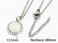 HY Stainless Steel 316L Necklaces (Letter Style)-HY54N0149MA