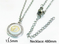 HY Stainless Steel 316L Necklaces (Letter Style)-HY54N0150MS