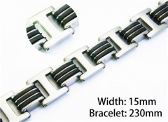 Black Bracelets of Stainless Steel 316L-HY10B0526