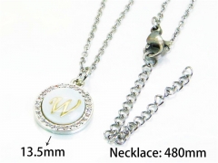 HY Stainless Steel 316L Necklaces (Letter Style)-HY54N0169MG
