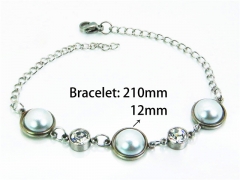 HY Wholesale Steel Color Bracelets of Stainless Steel 316L-HY25B0502