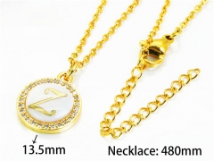 HY Stainless Steel 316L Necklaces (Letter Style)-HY54N0198MLZ