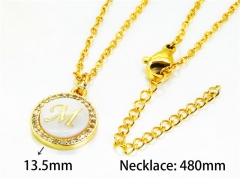 HY Stainless Steel 316L Necklaces (Letter Style)-HY54N0185MLY