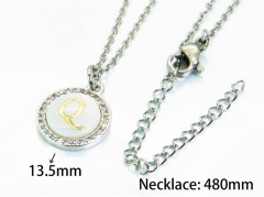 HY Stainless Steel 316L Necklaces (Letter Style)-HY54N0163MV