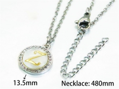 HY Stainless Steel 316L Necklaces (Letter Style)-HY54N0172MS