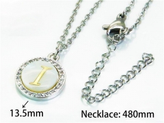 HY Stainless Steel 316L Necklaces (Letter Style)-HY54N0155MC