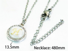 HY Stainless Steel 316L Necklaces (Letter Style)-HY54N0154MB